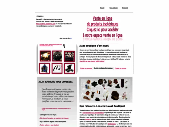 Boutique esoterique Maat