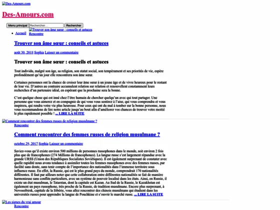 Des Amours - Avis & Rencontre