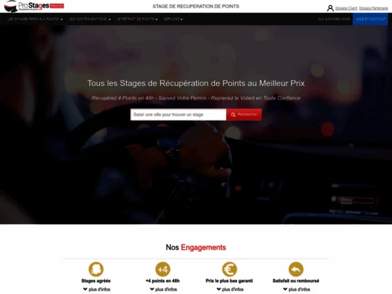 ProStagesPermis, recuperation de point