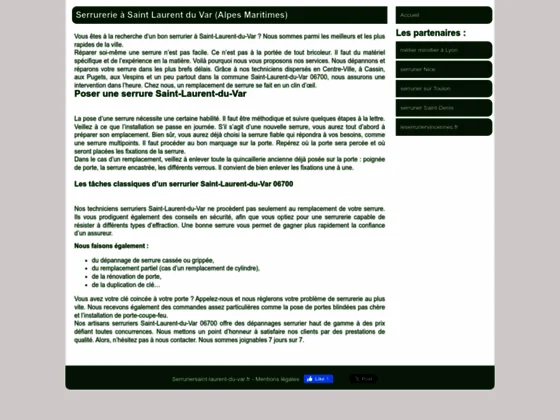 Serrurier Saint Laurent du Var