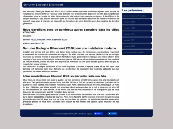 Serrurier Boulogne Billancourt