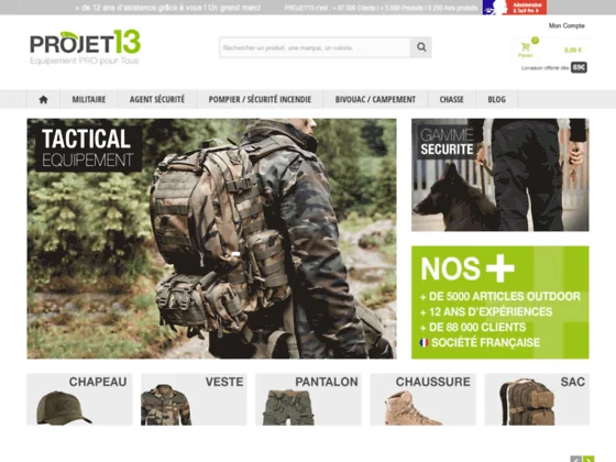 Boutique de vêtements du surplus military