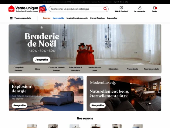 Des meubles en vente unique