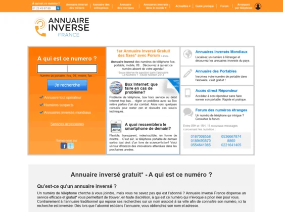 annuaire inversé