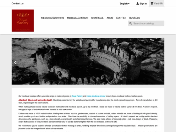 Boutique medievale, chaussure médiévale, vetêments médiévaux