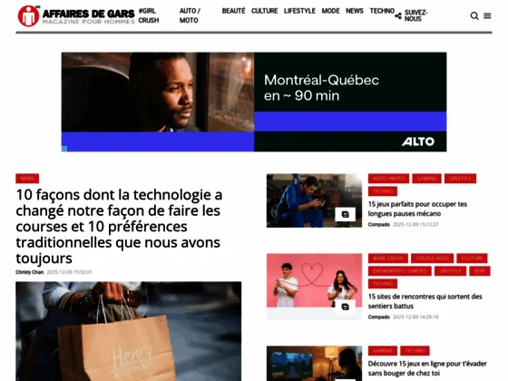 AffairesdeGars : Magazine web