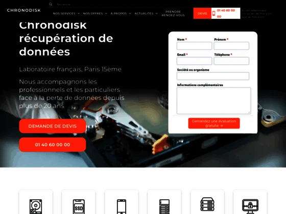 Récupération de données sur disque dur, RAID, USB en plein Paris