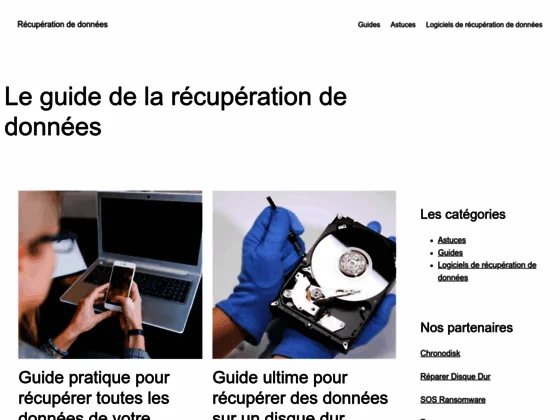 recuperation de donnees perdues chronodisk