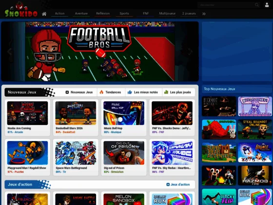 Jeux gratuits en ligne sur Snokido