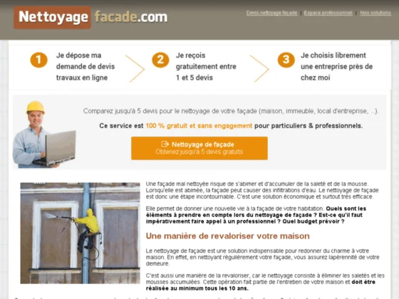 Obtenez plusieurs devis pour faire nettoyer vos façades