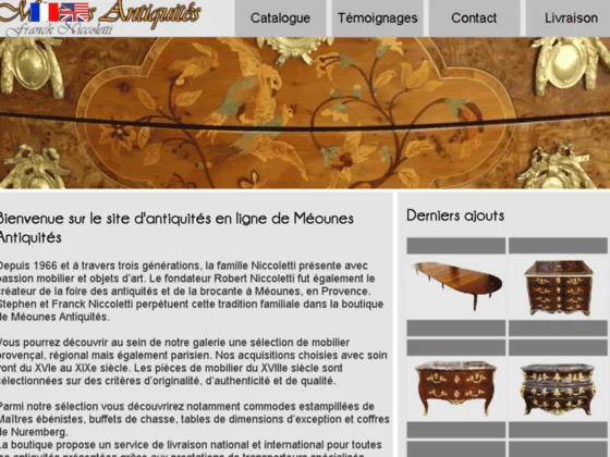 Méounes Antiquités, Antiquaire en ligne
