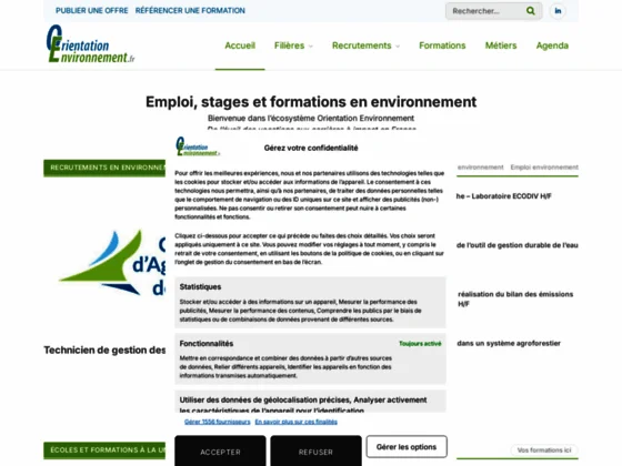 Offres d'emploi environnement