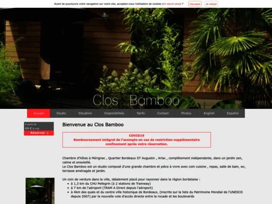 Clos Bambou Chambre d'hôtes prés de Bordeaux