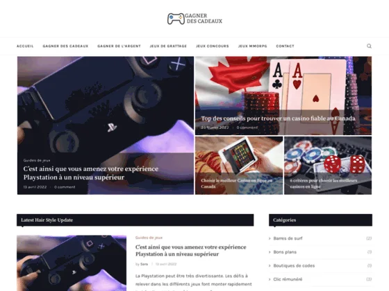 Site de jeux  pour gagner des cadeaux