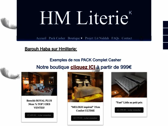 matelas lits séparables sans chaatnez