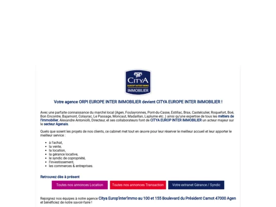 Europe Inter Immobilier - Agen