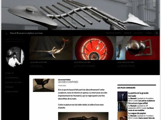 David-Romain sculpteur sur inox | CrÃ©ateur de sculptures contemporaines depuis 1997