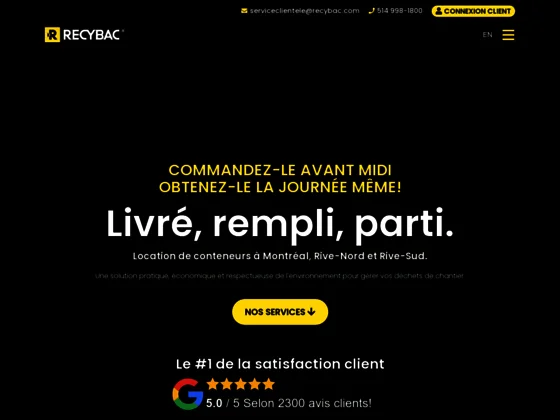 Location de conteneurs Recybac