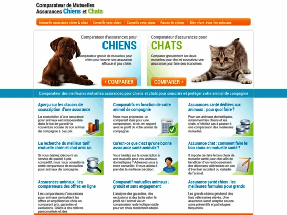 Comparateur de Mutuelles Assurances Chiens et Chats