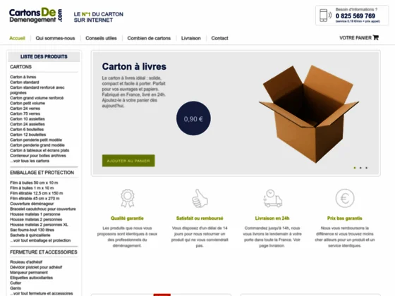 Cartons de déménagement