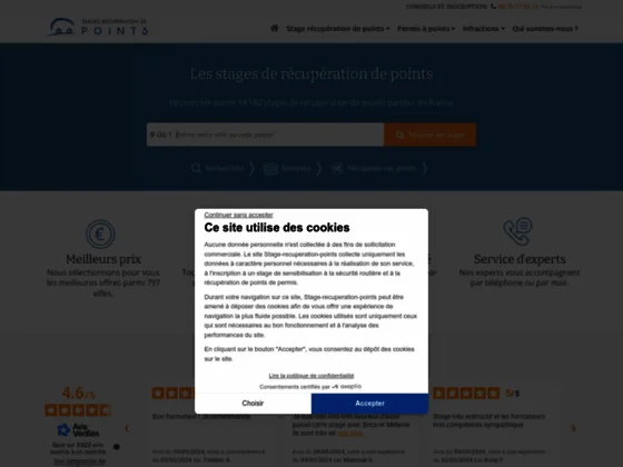 Stage récupération de points 