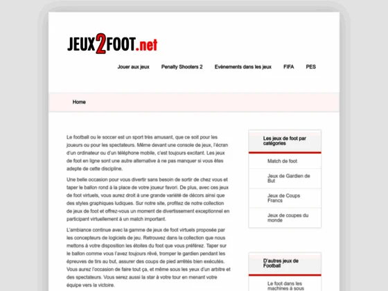 Jeux de foot en ligne