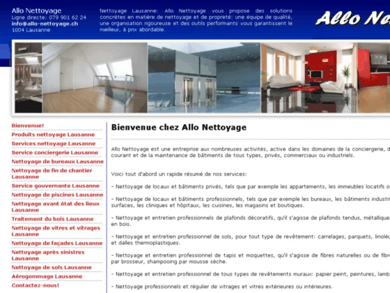 Allo Nettoyage, hygiène et propreté en Suisse romande