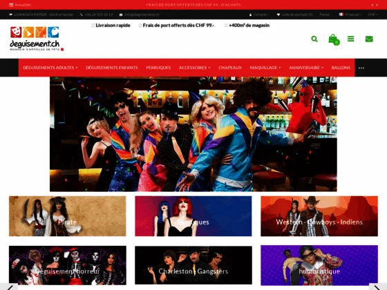 Fêtes et joie de vivre: achetez votre déguisement!