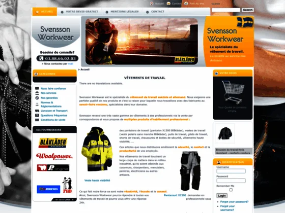 Vêtements de travail : svensson-workwear.fr