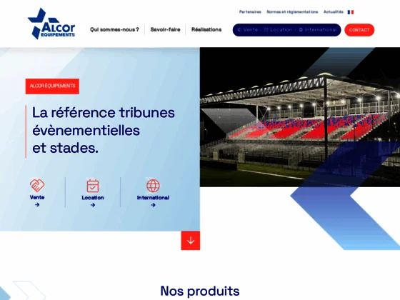 Les gradins  et tribunes sur mesure d'Alcor Equipements