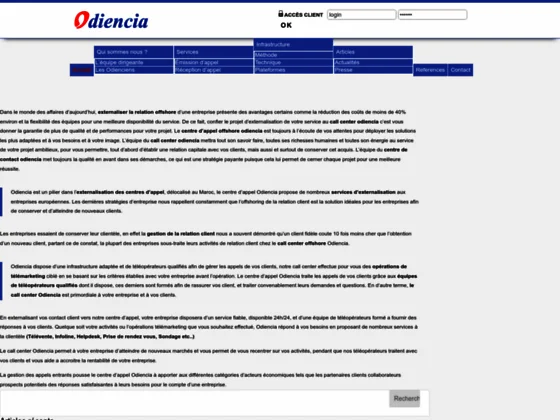 centre d'appel odiencia