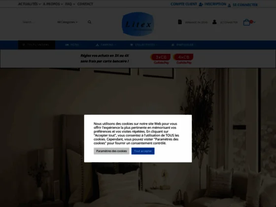 Litex : couette et oreiller hôtel