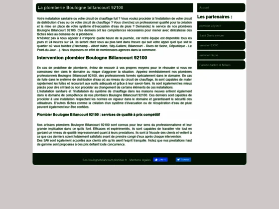 plombier boulogne billancourt