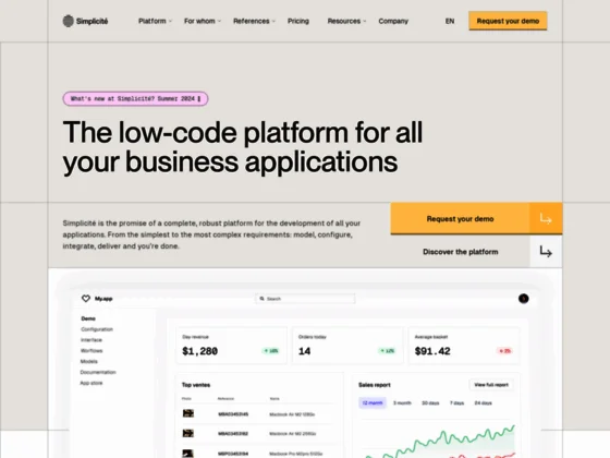 Simplicité – Plateforme logiciel entreprise