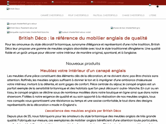 canapé chesterfield British Déco