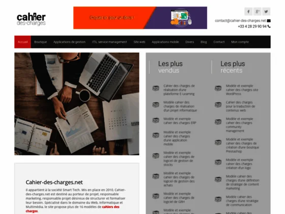 Exemples CDC : Cahier des charges | ModÃ¨le de cahier des charges