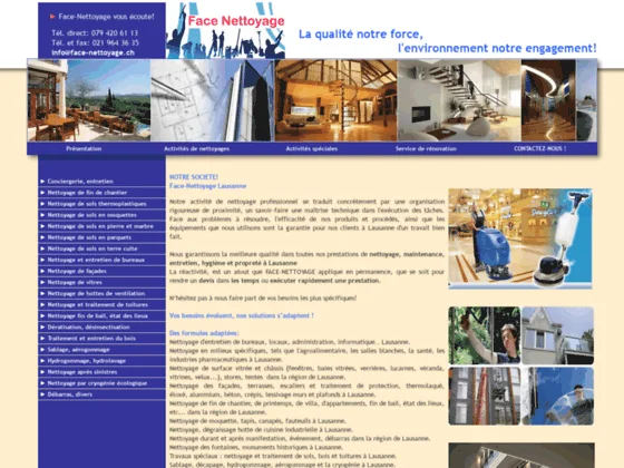 Face Nettoyage - Genève et région