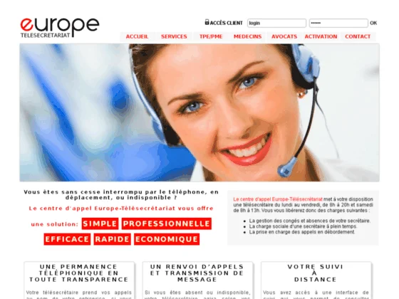 accueil et permanence téléphonique europe-télésecrétariat