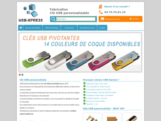 Grossiste clé usb, boutique en ligne de clé usb personnalisée