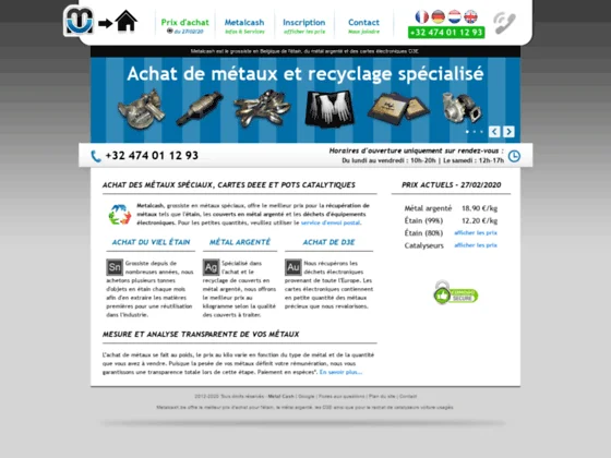 Rachat de métaux spéciaux avec Metalcash