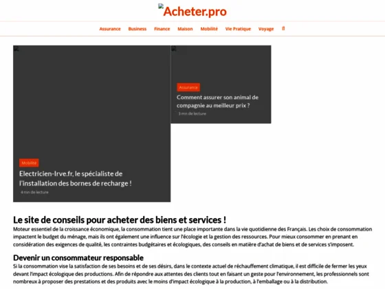 Annuaire et veille e-commerce sur Acheter.pro