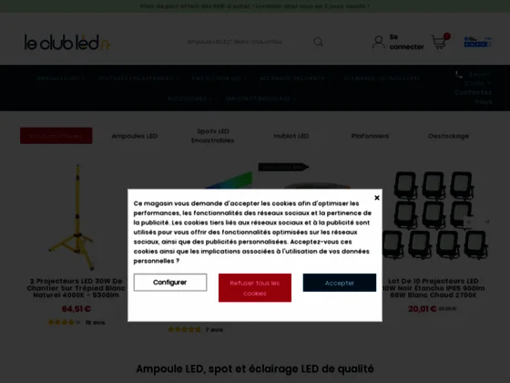 Le Club Led, boutique de vente de produits LED