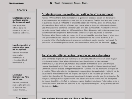 Intégrer PSD en CMS