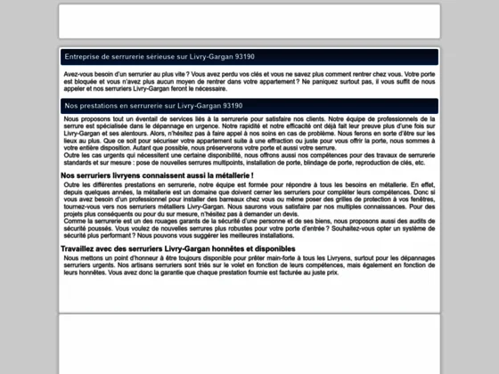 Serrurier Livry-Gargan