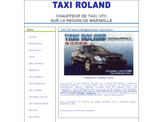 Taxiroland.free.fr - Taxi aeroport Marignane la Ciotat 