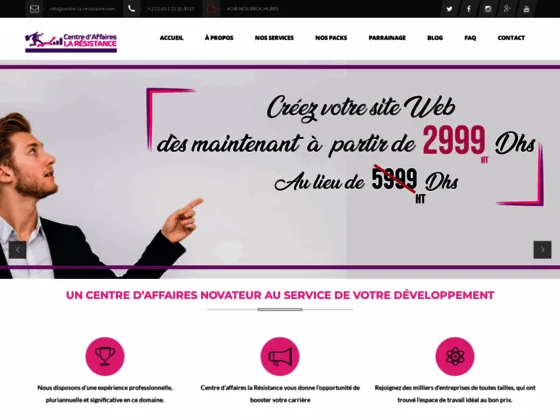Centre d'Affaires la RESISTANCE : domiciliation et location de bureaux à Casablanca