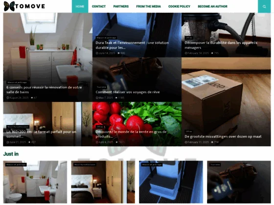 Tomove, spécialiste dans la vente de cartons de déménagement