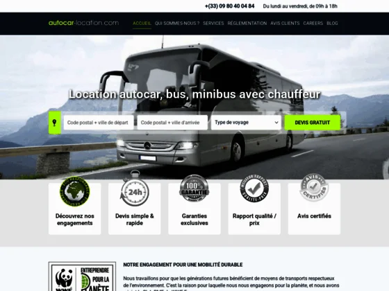 Location d'autocar avec chauffeur