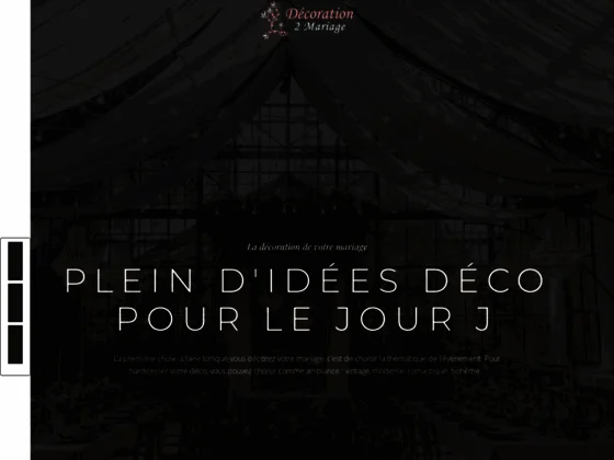 Décoration salle de mariage : vente en ligne d'accessoires