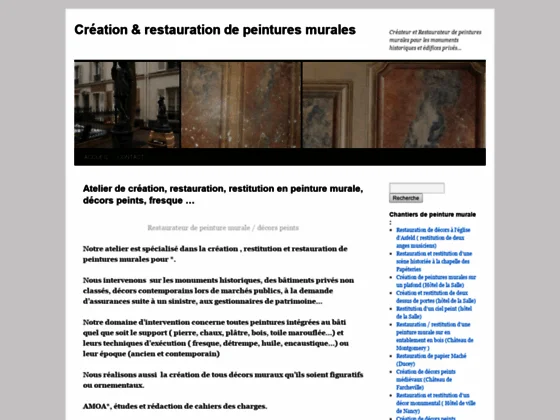 Restaurateur de peinture murale .Restauration et restitution en peinture murale, fresque